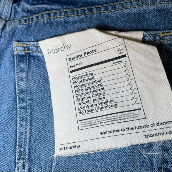 Triarchy Woman’s Denim Shorts Size 22 Waist Distressed Cut Offs NEW Hot Pants - Picture 7 of 9